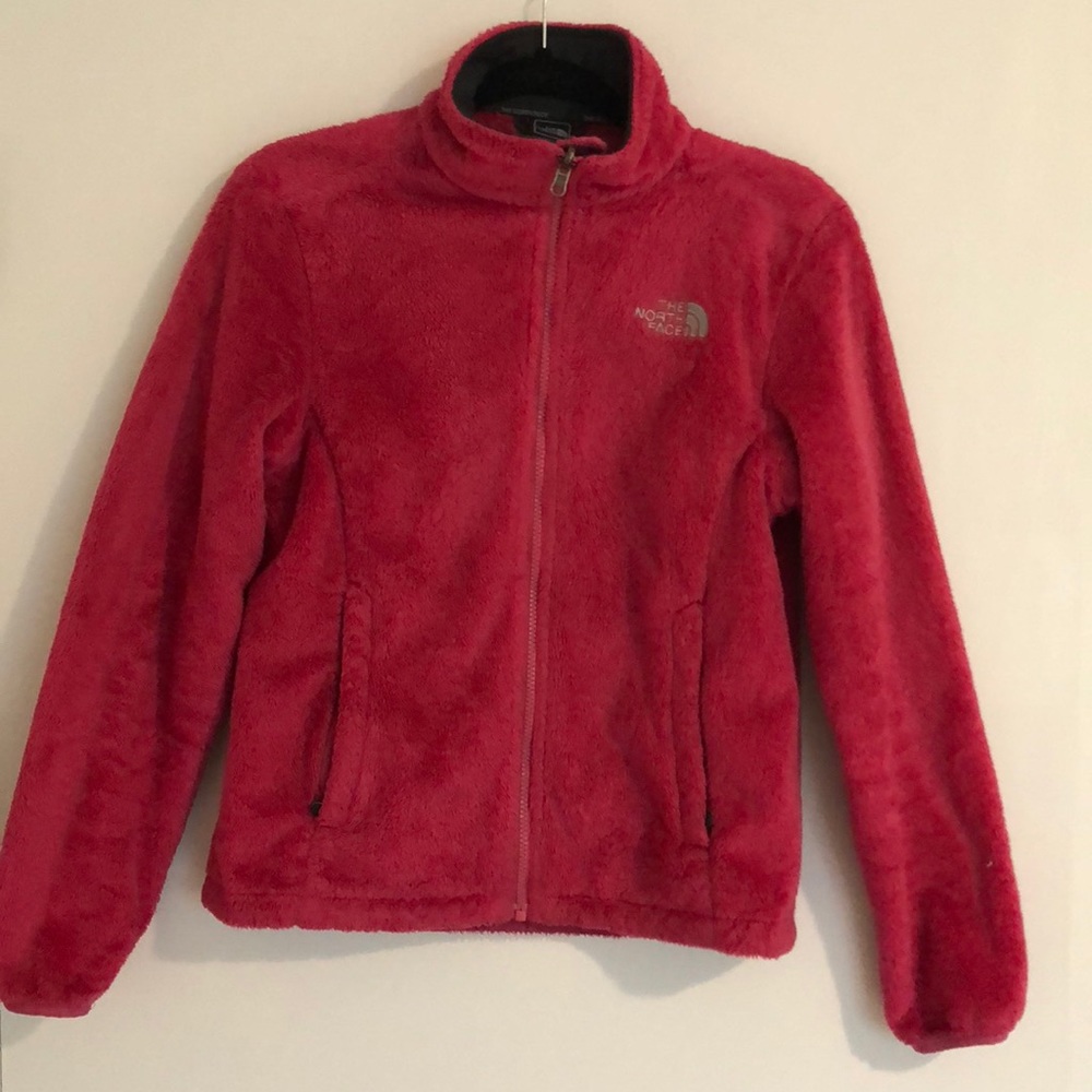 North Face jacket bright pink